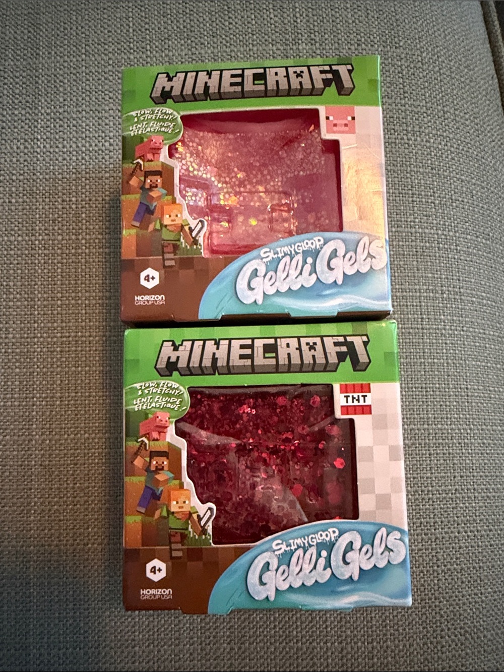 Minecraft Pig and TNT Slimygloop Gelli Gels NIB